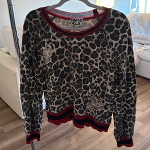 Pam and Gela Leopard crewneck sweatshirt